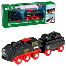 BRIO 33884 Battery Powered Wooden Railway Steam Train Japan New