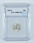 1950-S Roosevelt Dime MS66 FB ICG