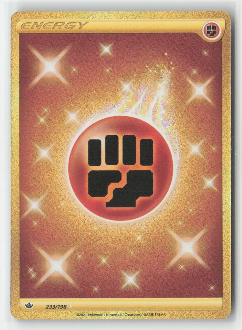 Fighting Energy 233/198 Secret Rare Chilling Reign Pokemon Holo Near Mint