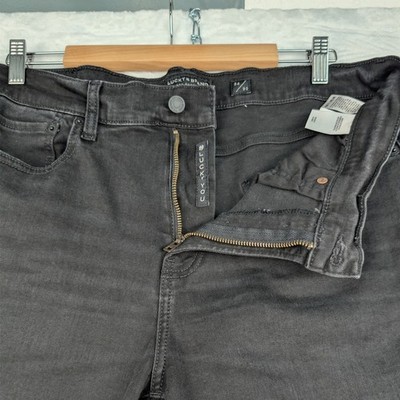 Lucky Brand Jeans Mens 34x30 Black Faded Los Angeles Slim Straight Stretch Denim