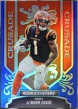 2023 Panini Rookies & Stars - Crusade Blue #CR-7 Ja'Marr Chase /50 Football VG