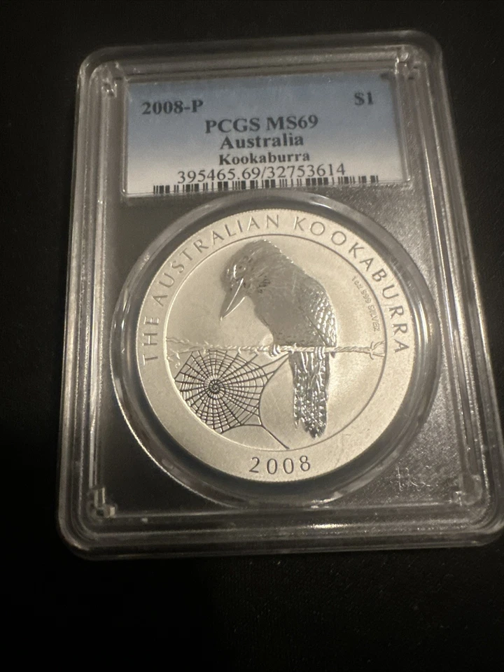2008-P Australia Kookaburra $1 Silver PCGS mS69 - Image 3 of 3