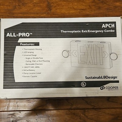 Cooper Lighting Solutions ALL-PRO APCH7R LED Thermoplastic Exit/Emergency Combo
