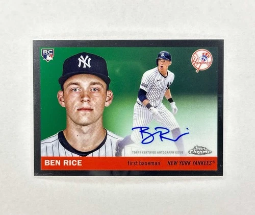 2025 Topps Chrome Platinum - BEN RICE Rookie AUTO #CPA-BR New York Yankees RC