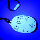 Carved Bovine Bone Floral Pendant with Threaded connector Early 20th Century — photo 5
