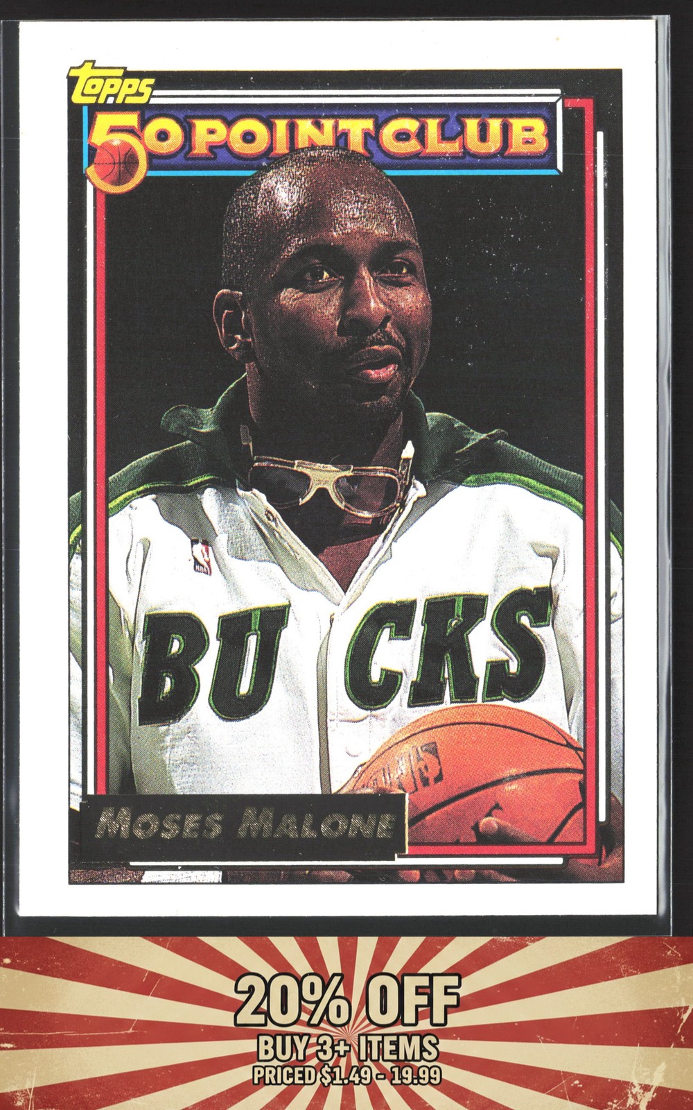 1992-93 Topps #208 Moses Malone Gold Milwaukee Bucks