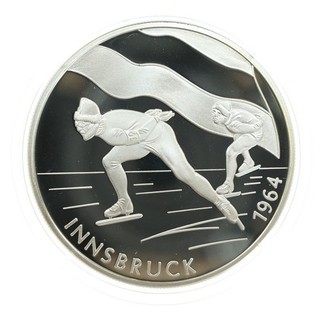 Liberia 2006 10 Dollars olympische Spiele Insbruck 1964 Eisschnellauf | Silber