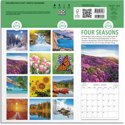 Day Spring Four Seasons 2026 Wall Calendar 12