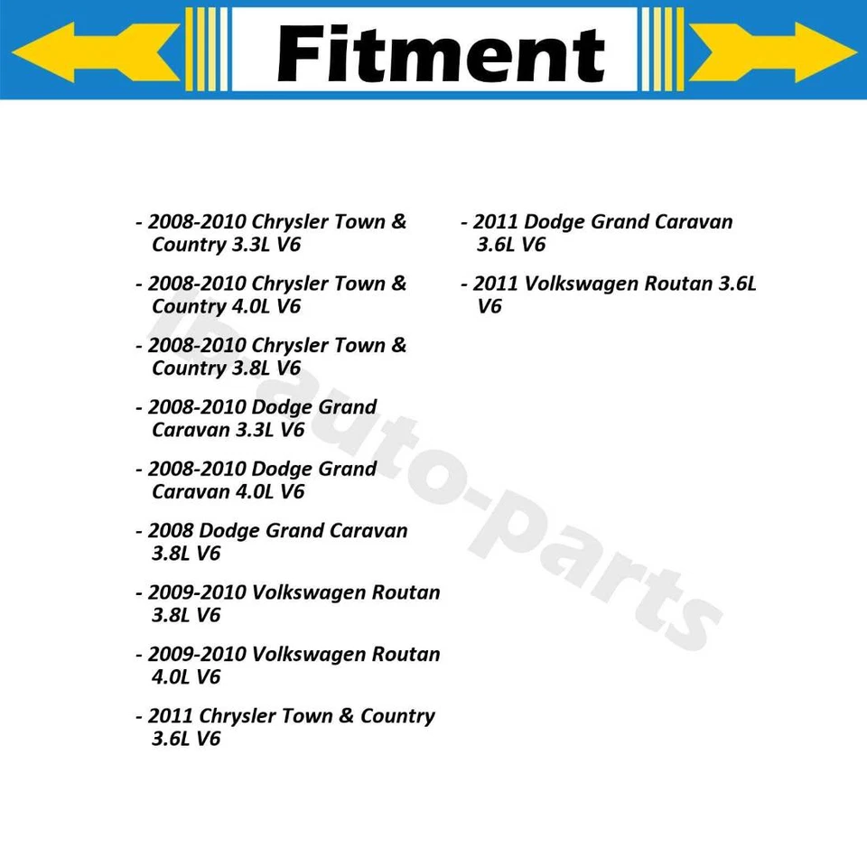 适用于克莱斯勒 Town & Country 3.6L 2011 后制动软管线 2 件 — 第 2/4 张图片