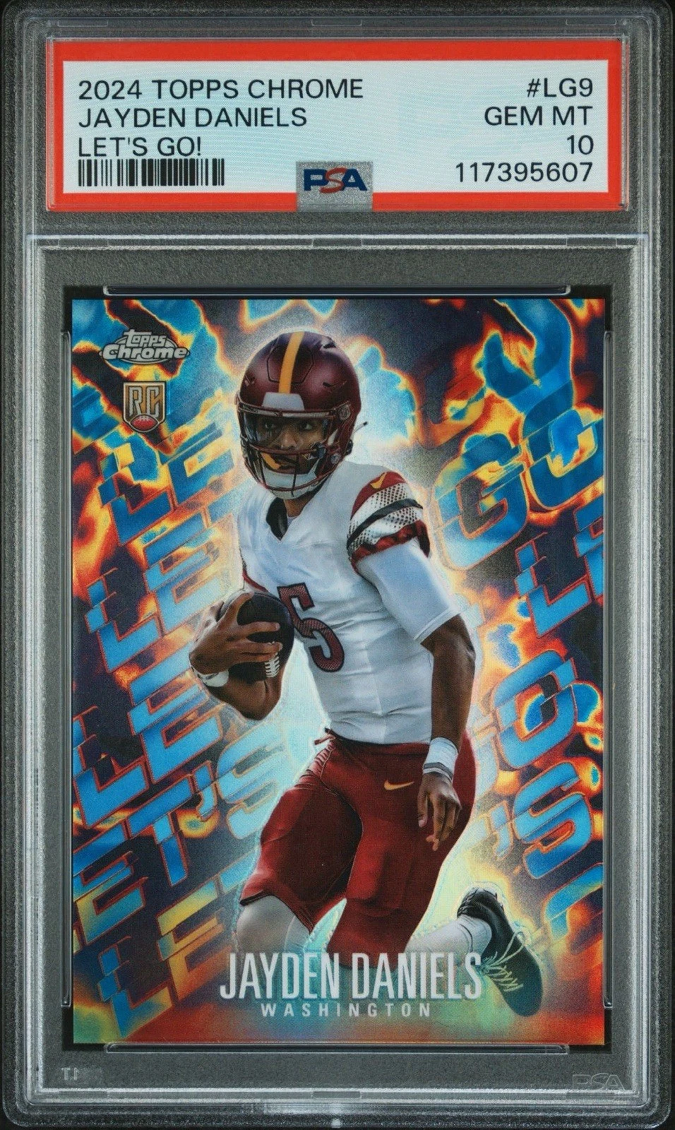 Jayden Daniels Topps Chrome Let's Go! #LG9 Base