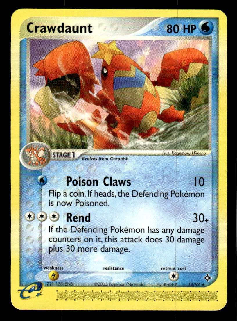 Pokemon TCG EX Dragon #13/97 Crawdaunt NM
