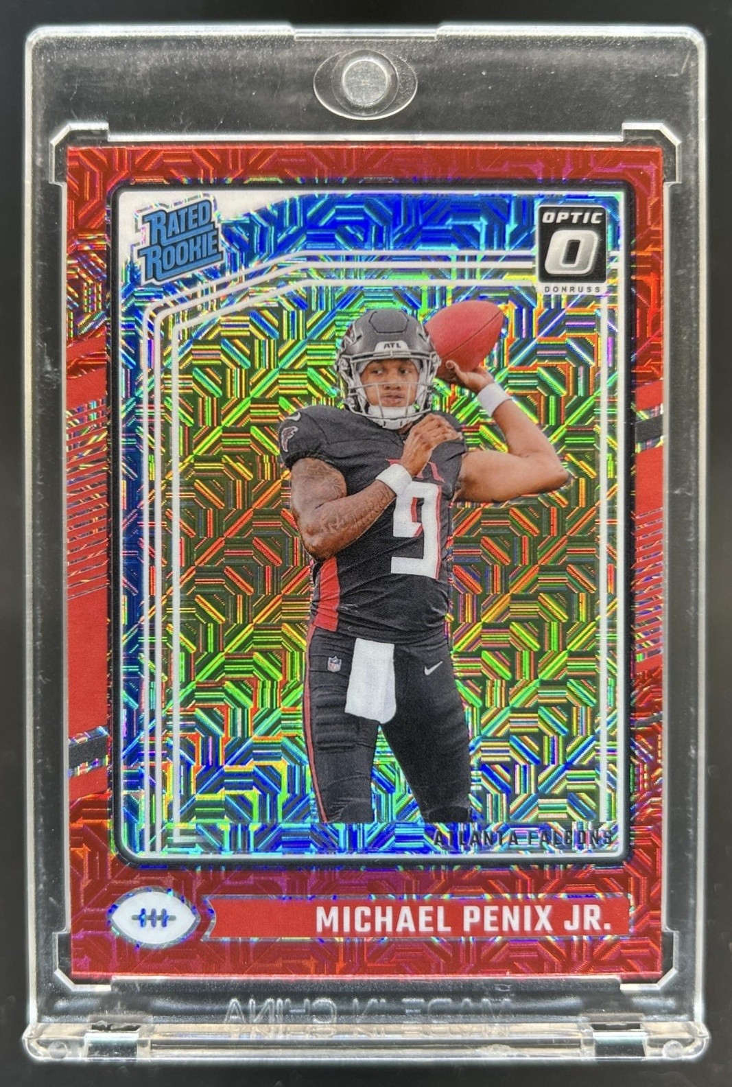 2024 Panini Donruss Optic Michael Penix Jr. Red Mojo Rated Rookie #279 Falcons