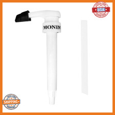 Monin Syrup Pump for 1 Liter Bottles - Mess-Free Dispensing with Tip Cover