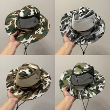 Men Bucket Hat Foldable UV Protection Hiking Beach Fishing Summer Safari Sun Hat