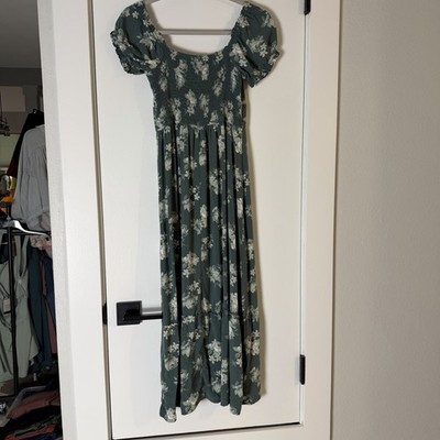 Hollister On Or Off The Shoulder Maxi Dress Sz S-M Milkmaid Style Boho