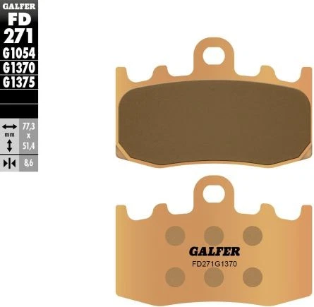 Pastillas de freno sinterizadas Galfer Brakes Galfer HH FD271G1370 1721-2331 17-271H Foto 2 de 4