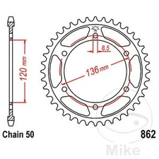 Sprocket 38T Pitch 530 Inner Diameter 120 Bolt Circle 135