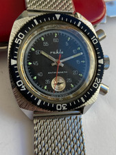 Vintage RARE WRIST WATCH Men  RUHLA TELEMETRE GDR GERMANY TOP NEW STEEL STRAP