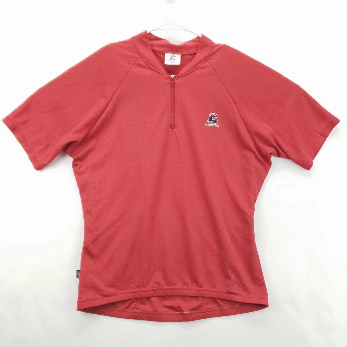 Maillot Cycliste Homme Cannondale – Rouge, Manches Courtes, 1/4 Zip – Vintage Saeco – Taille XXL