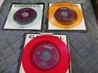 THE BEATLES 45 RPM LOT OF 3 JUKEBOX ONLY RED,CLEAR,YELLOW COLORED VINYL EX INNER