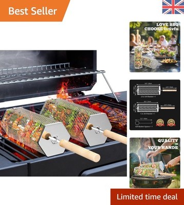 Stilvolles sechseckiges Grillnetz Set - Ideales Grillzubehör für Männer und Papa Geschenke