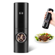 Electric Pepper Grinder or Salt Mill Battery Powered Automatic Pepper Mill Ce...