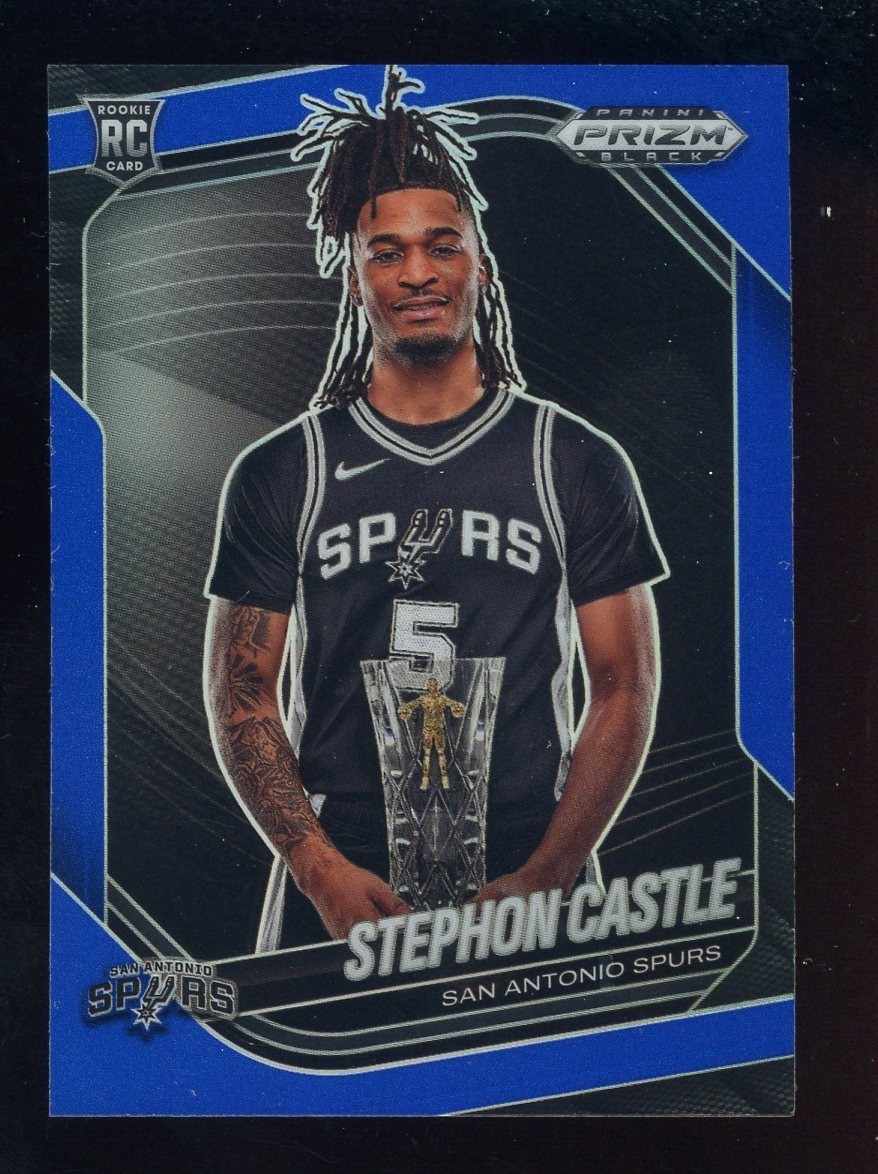 STEPHON CASTLE 2024 PANINI PRIZM BLACK SPURS RC #96 BLUE /199 ROY
