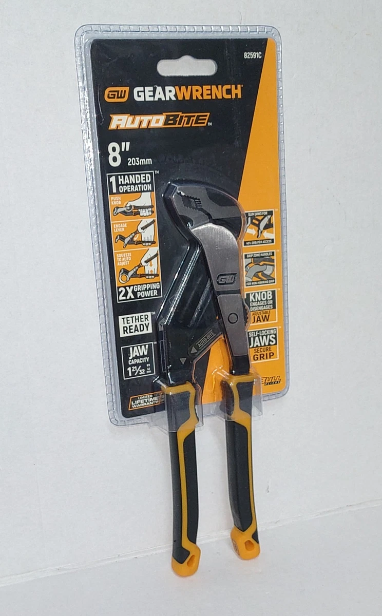 GearWrench 82203-06 Set Di 4 Pinze Professionali Bimateriale - Linea Pitbull, Ganasce K9, Giunto Ad Alta Leva