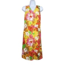 Talbots Womens Peyton Sleeveless Painted Floral Print Sheath Dress Size 4 NWT
