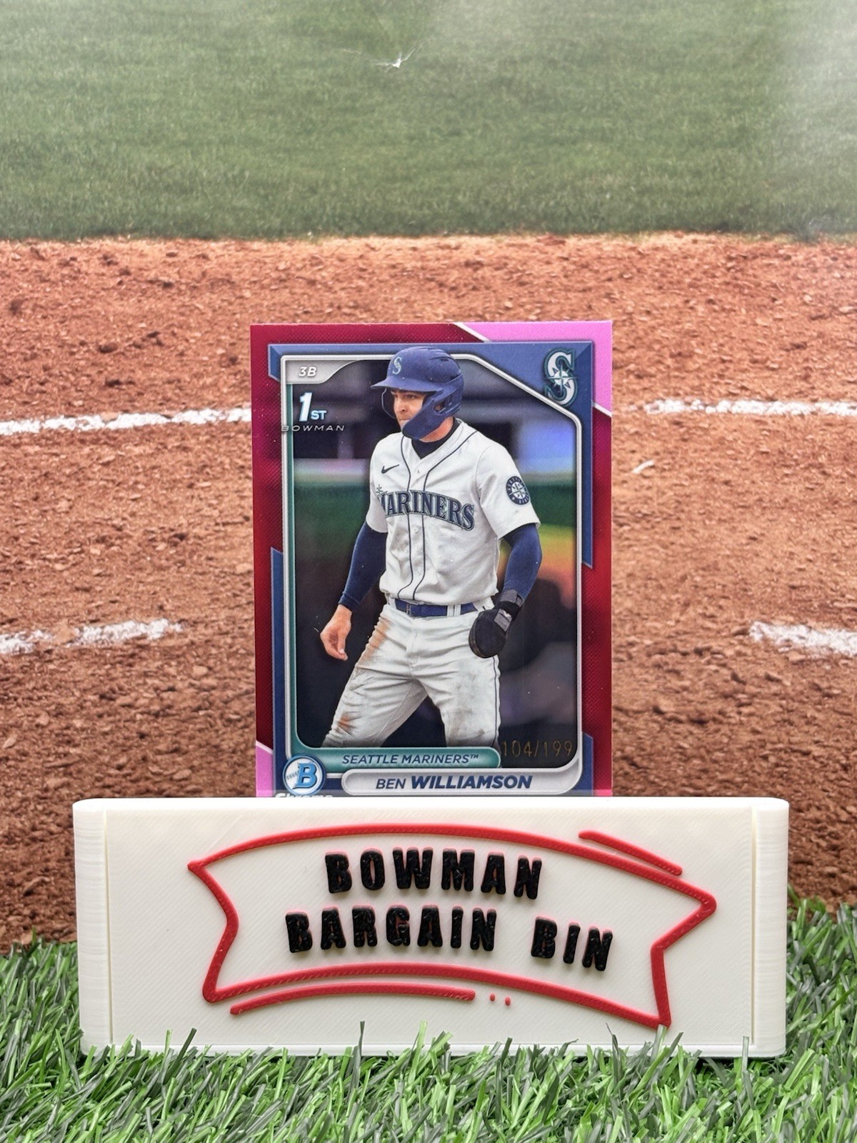 2024 Bowman Chrome Fuchsia Refractors #BCP67 Ben Williamson 1st Rookie 104/199