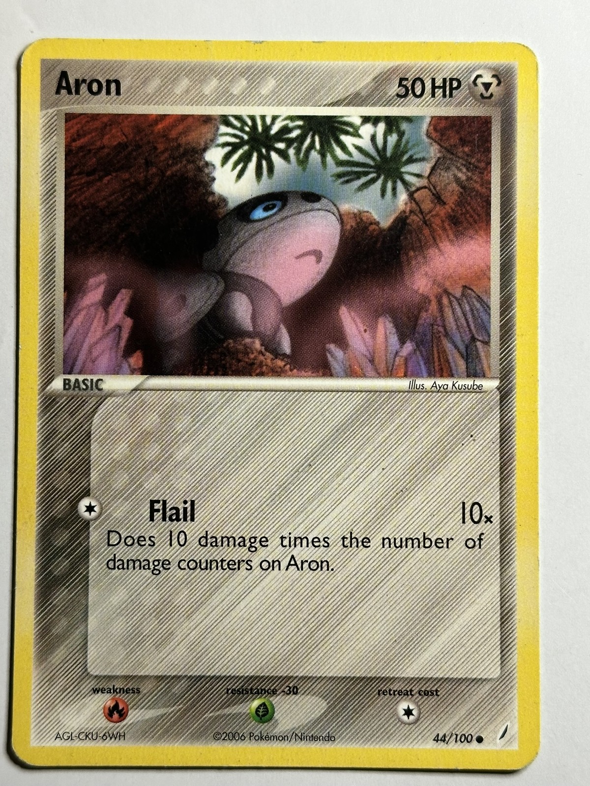 Aron Crystal Guardians 44/100 MP-LP Pokémon Card