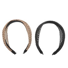 2 Pcs Wide Rattan Headband Braided Boho Fashion for Women Headbands