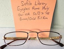 SAFILO Library Eyeglass Frame Italy 1321 03R 52 21 145 Brown/Gold Full Rim