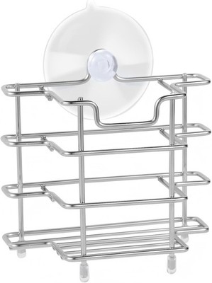 Toothbrush Holder Suction Cup, Stainless Steel Toothpaste Stand, Wall Mount Self