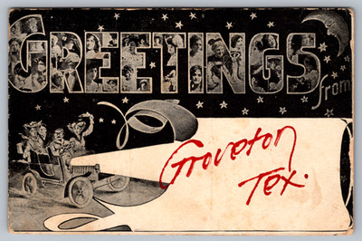 Postcard Greeting from Groveton Texas C1909