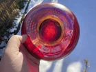 CARNIVAL GLASS - FENTON RED GRAPE AND CABLE -