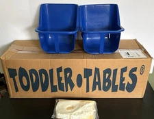 Case of 8 Toddler Tables® Replacement Seats w/Belts Kids Feeding & Activity-Blue