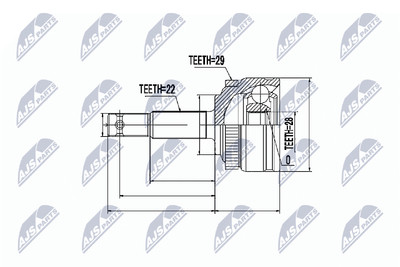NTY Gelenksatz Antriebswelle NPZ-PL-007 für OPEL CORSA S93 X01 MERIVA X03 COMBO