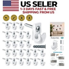 Heavy Duty Wire Shelf Wall Clips with Screws, White, 24 Pack