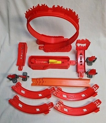 Hot Wheels Track Builder Flame Stunt Pack Xtra Pieces-Missing Items READ