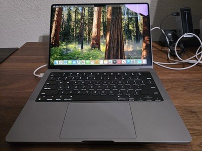 2021 Apple M1 Pro MacBook Pro 14'' 16GB/512GB SSD - (Space Gray) A2442 *Cracked!*