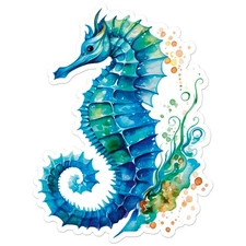 Seahorse Coral - Vinyl Decal Sticker - Car Window Laptop - ebn11724