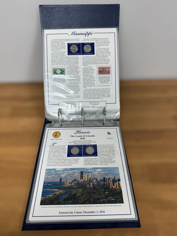 Statehood Quarter Collection Vol 1 Postal Commemorative Society Complete Set UNC - Image 4 of 4