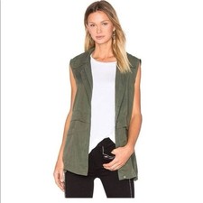 Cupcakes and Cashmere Adison Olive Womens Vest NWOT Size S
