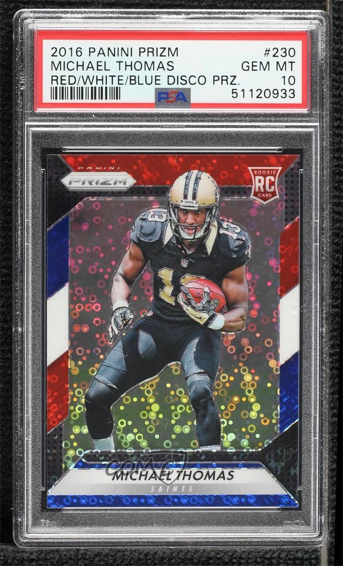 Michael Thomas Panini Prizm #230 Red/White/Blue Disco