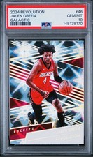 Jalen Green 2024-25 Panini Revolution #46 Galactic Case Hit SSP PSA 10 Pop 1/1