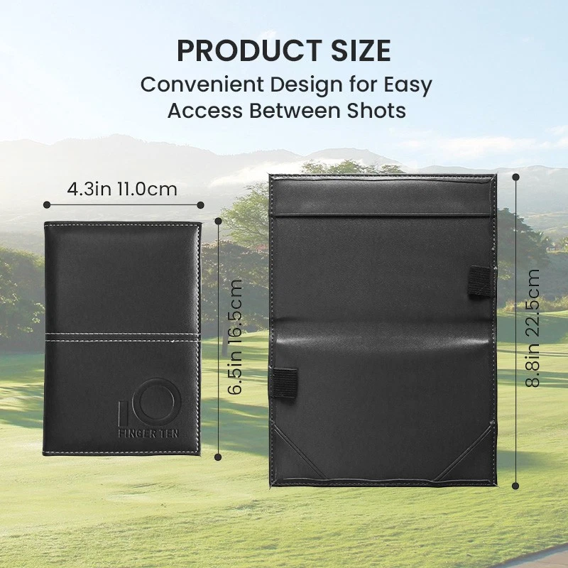 Portatarjetas de cuero Sunfish libro de yardas golf con 2 piezas Foto 3 de 4