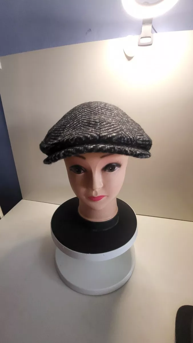 RJR John Rocha Herringbone Harris Tweed Mens Flat Cap Size m L eBay