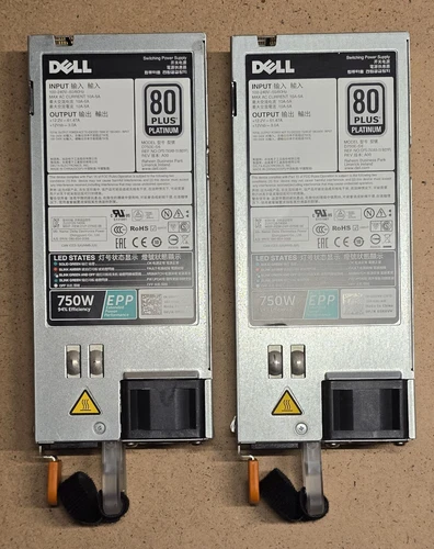 2x DELL F750E-S6 Ref NO: DPS-750AB-15 B (01F) Server-Netzteil, 750W, gebraucht