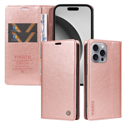 Handy Tasche Schutzhülle Leder Für iPhone 16 Pro Max 15 Plus 14 13 12 11 XS XR 8